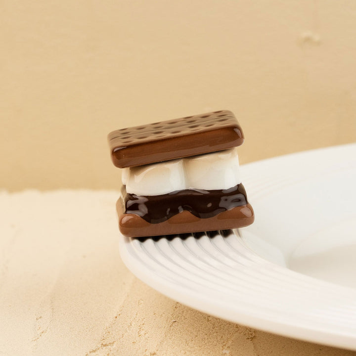 Gimme S'More Mini by Nora Fleming — hand-painted ceramic perfectly stacked s'more