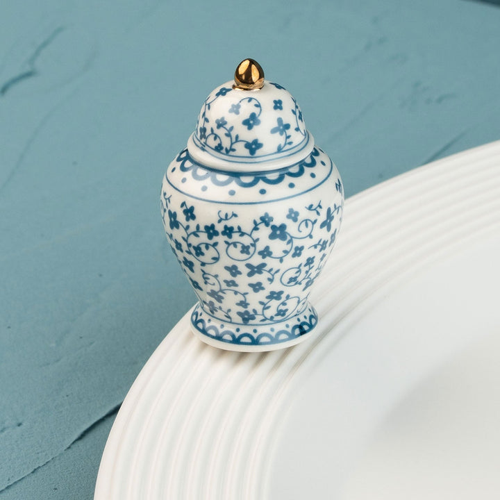 Ginger Jar Mini by Nora Fleming — hand-painted ceramic blue-and-white ginger jar (alternate view)