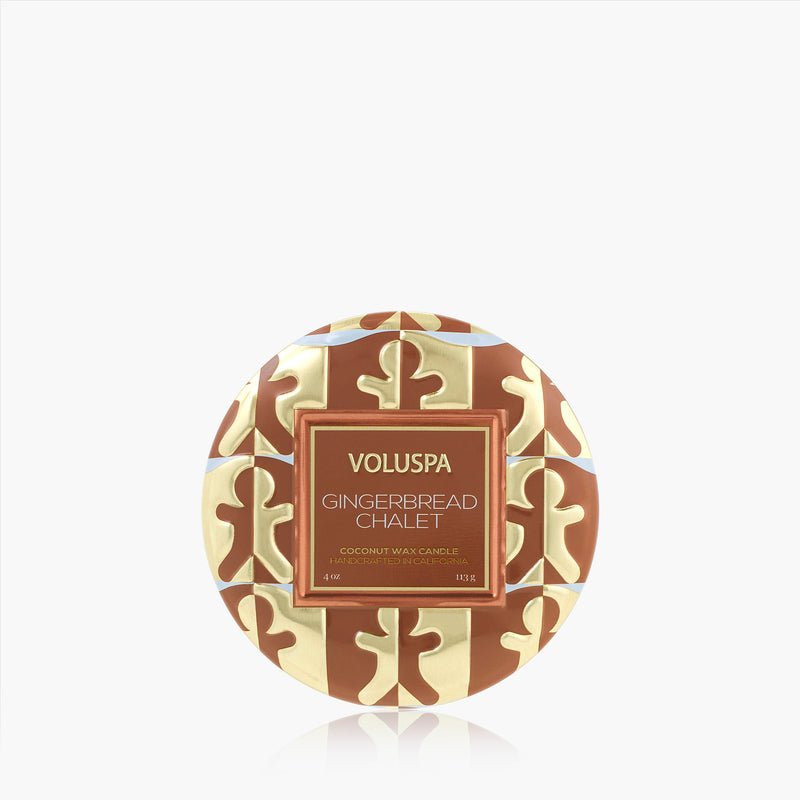 Gingerbread Chalet Mini Tin Candle - Something Splendid Co.
