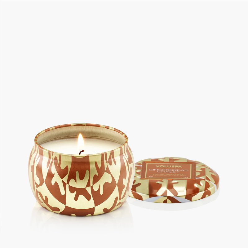 Gingerbread Chalet Mini Tin Candle - Something Splendid Co.