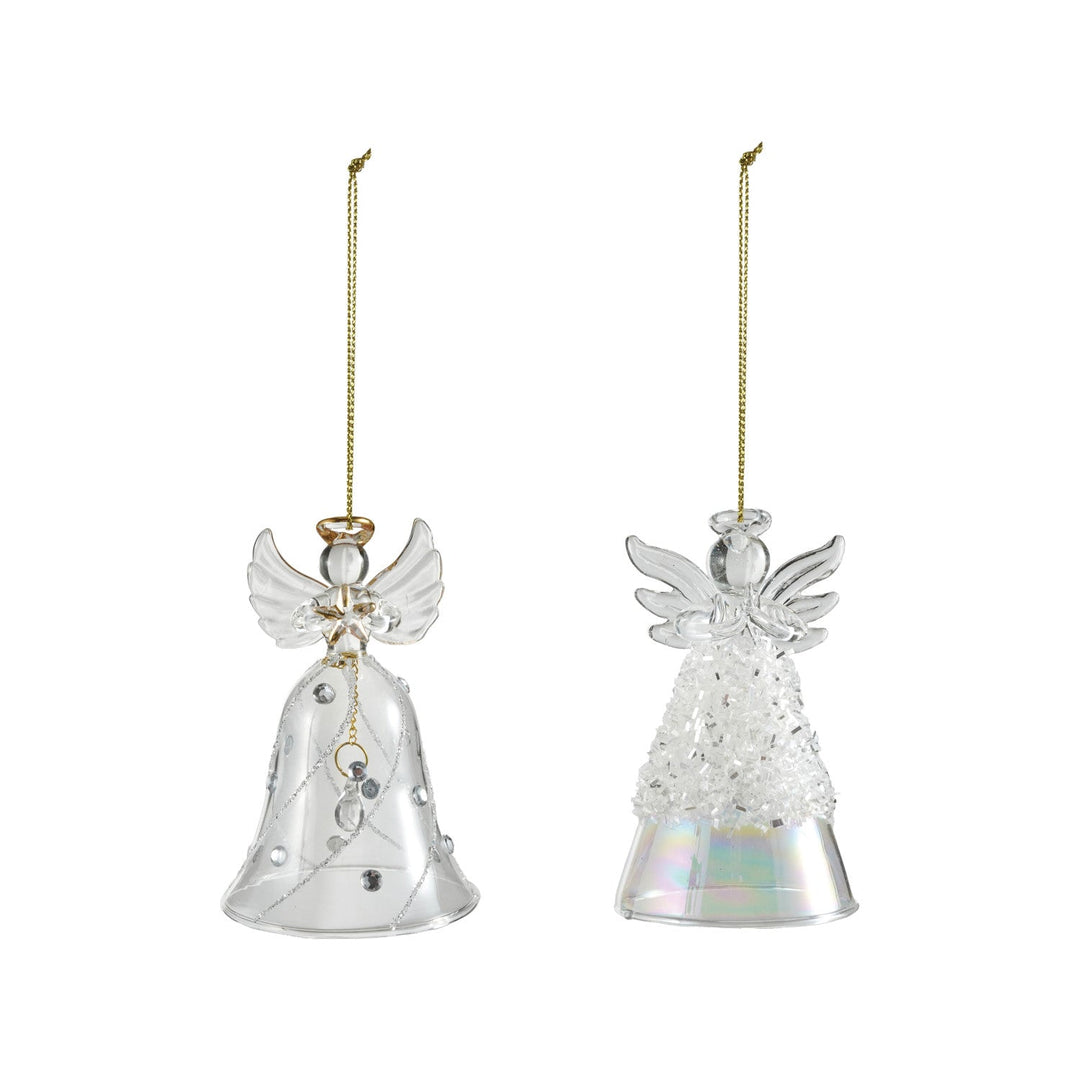 Glass Angel Ornament, 2 Styles (Hangs or Sits) - Something Splendid Co.