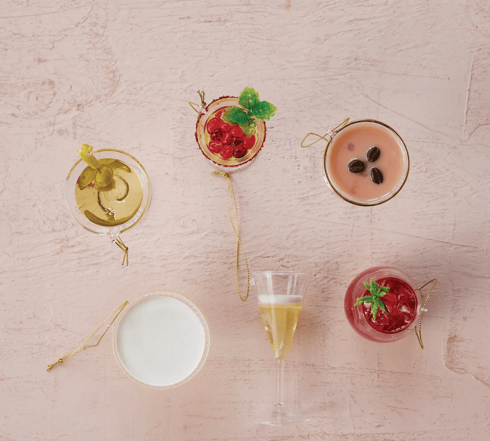 Glass Cocktail Ornaments, 6 Styles - Something Splendid Co.