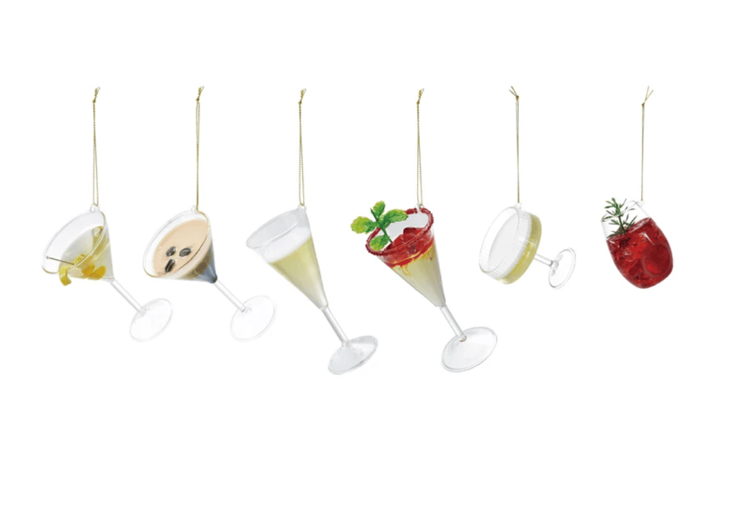 Glass Cocktail Ornaments, 6 Styles - Something Splendid Co.