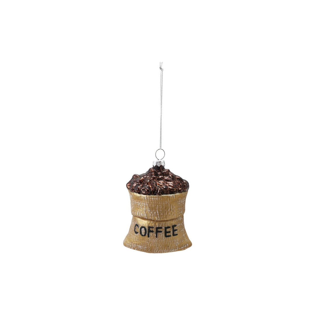 Glass Coffee Bean Sack Ornament - Something Splendid Co.