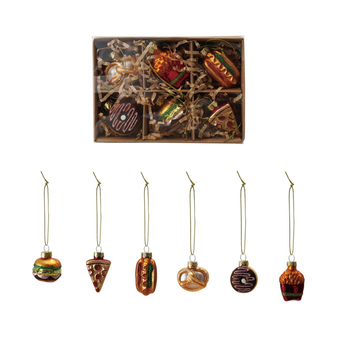 Glass Food Ornaments, Set of 6 - Something Splendid Co.