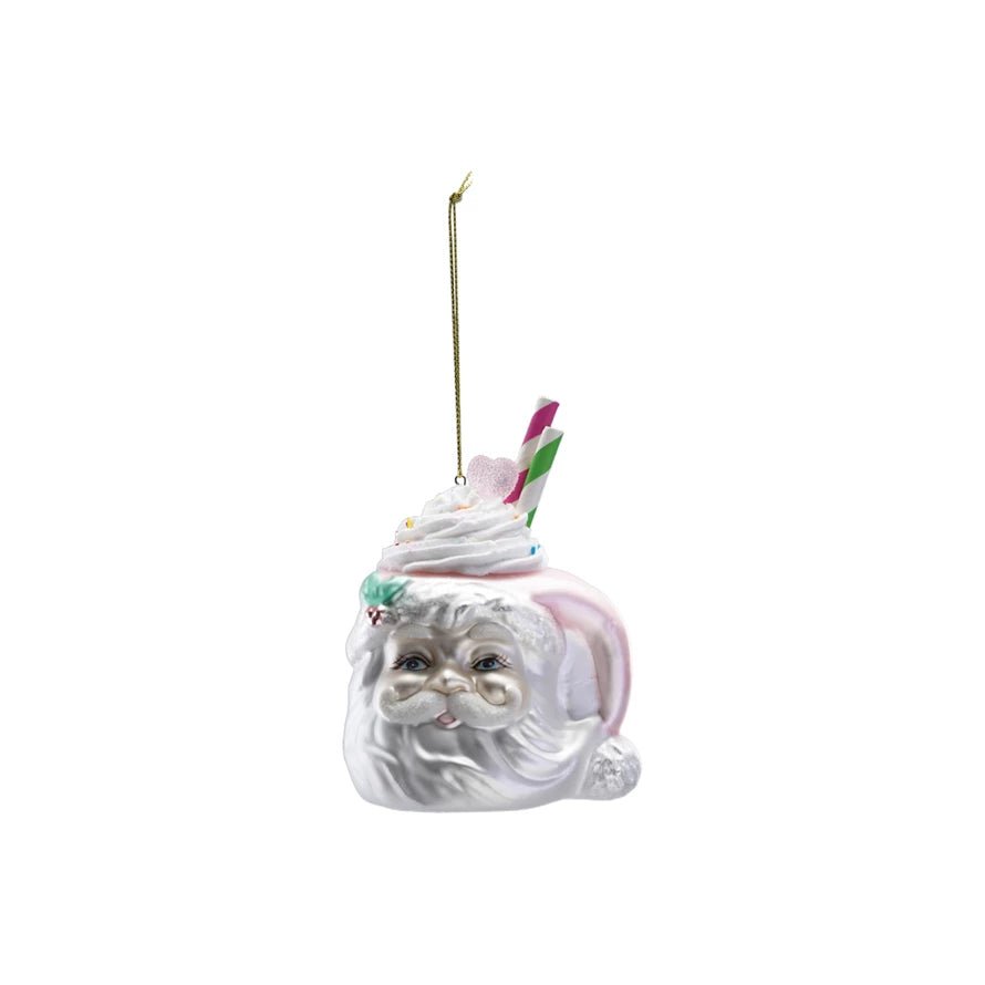Glass Santa Head Mug Ornament - Something Splendid Co.