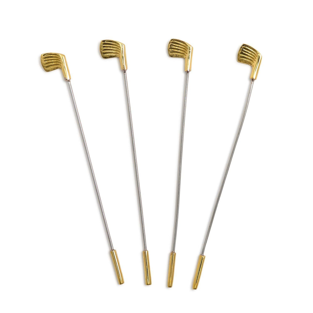Gold Golf Club Stirrers - Set of 4 - Something Splendid Co.