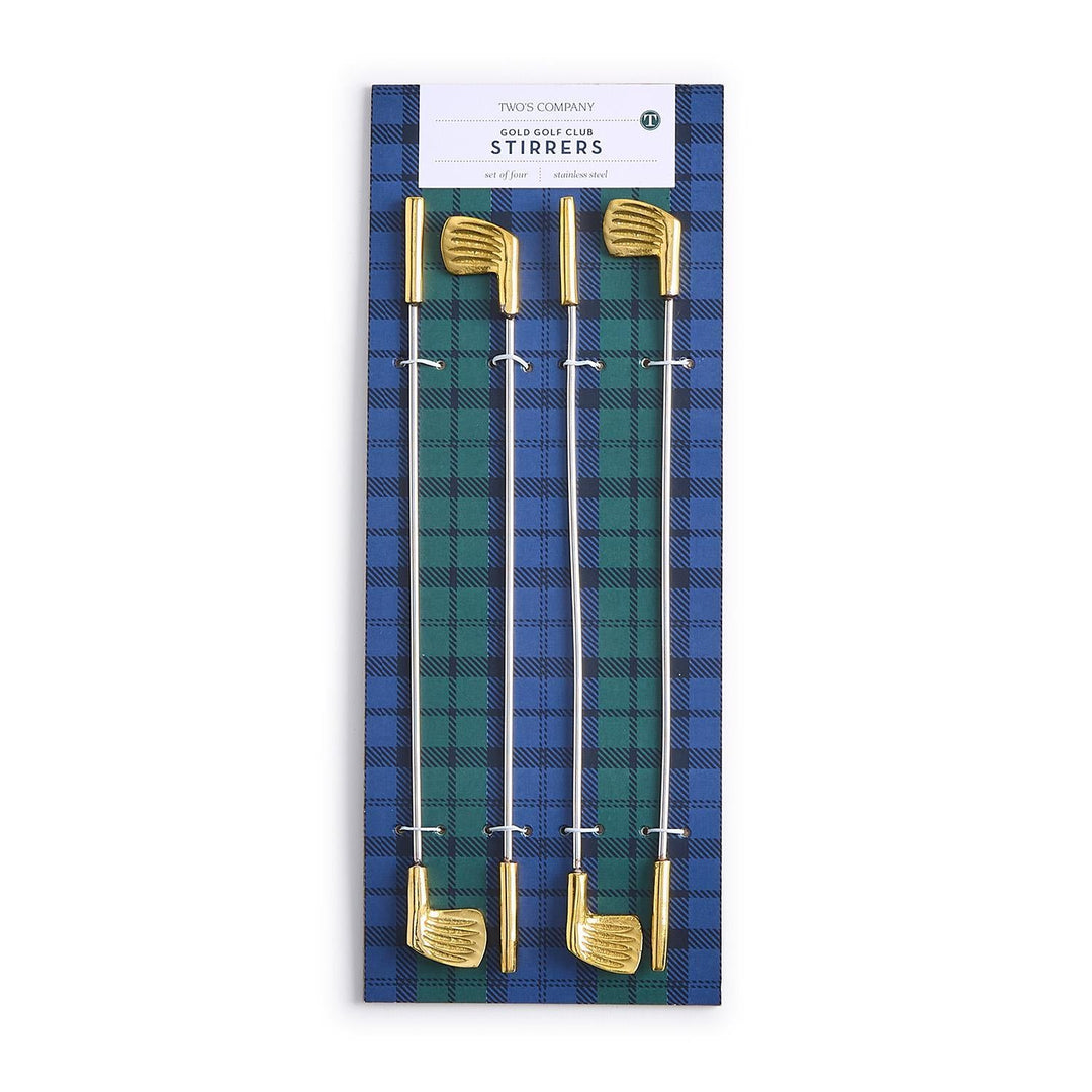 Gold Golf Club Stirrers - Set of 4 - Something Splendid Co.