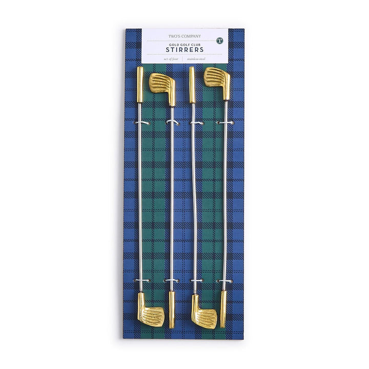 Gold Golf Club Stirrers - Set of 4 - Something Splendid Co.