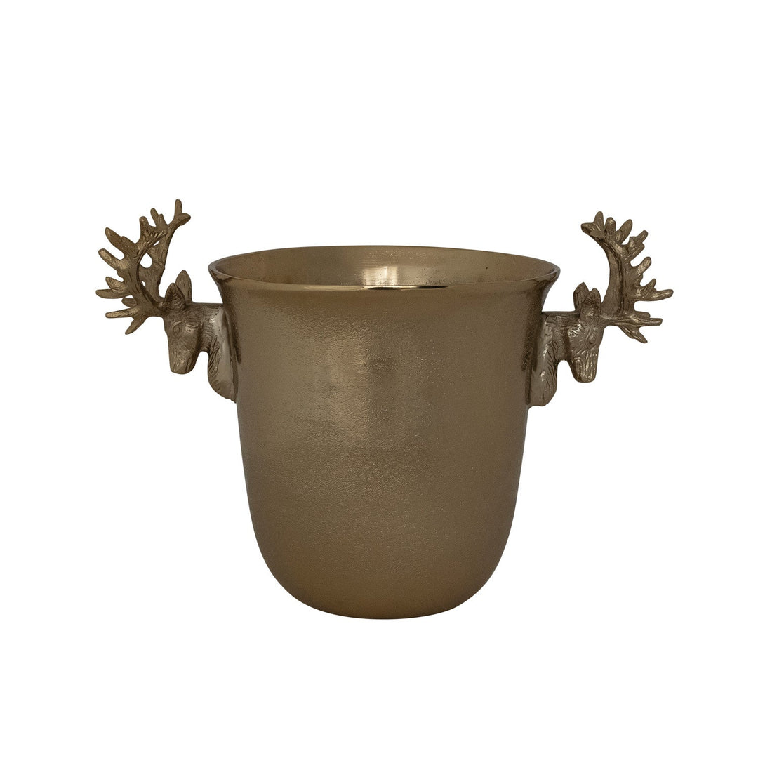 Gold Reindeer Ice Bucket and Bottle Cooler - Something Splendid Co.