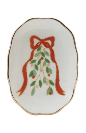 Gold Rimmed Stoneware Scalloped Dish, 3 Styles - Something Splendid Co.