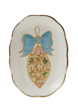 Gold Rimmed Stoneware Scalloped Dish, 3 Styles - Something Splendid Co.