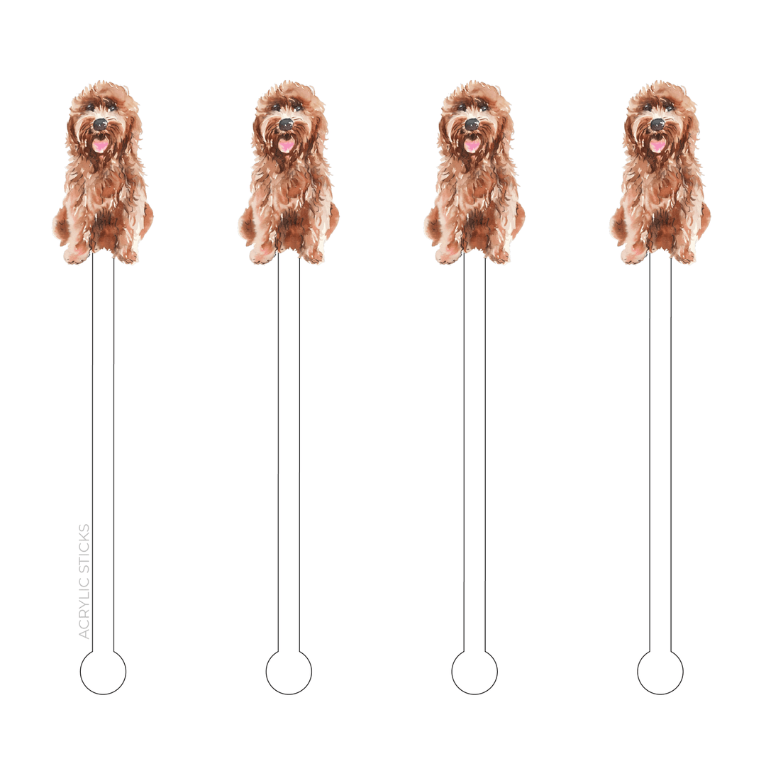 GOLDENDOODLE ACRYLIC STIR STICKS - Something Splendid Co.