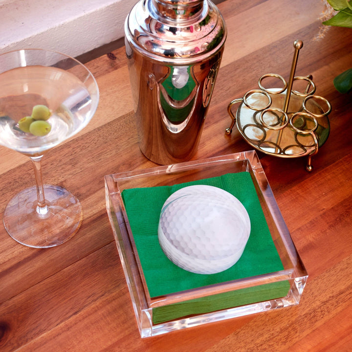 Golf Ball Acrylic Cocktail Napkin Holder - Something Splendid Co.