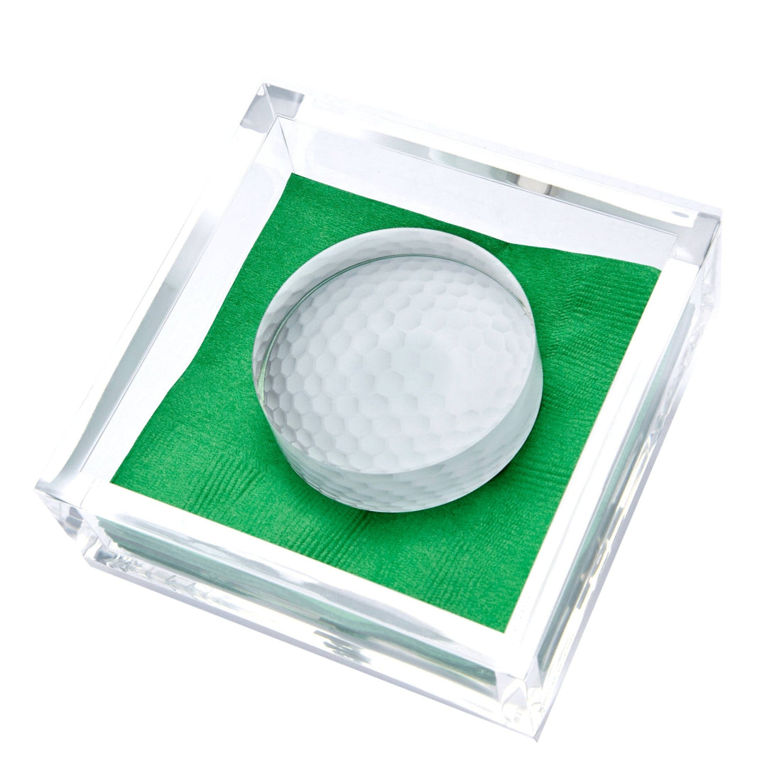 Golf Ball Acrylic Cocktail Napkin Holder - Something Splendid Co.
