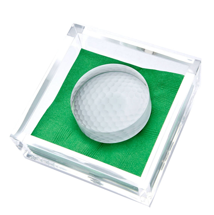 Golf Ball Acrylic Cocktail Napkin Holder - Something Splendid Co.