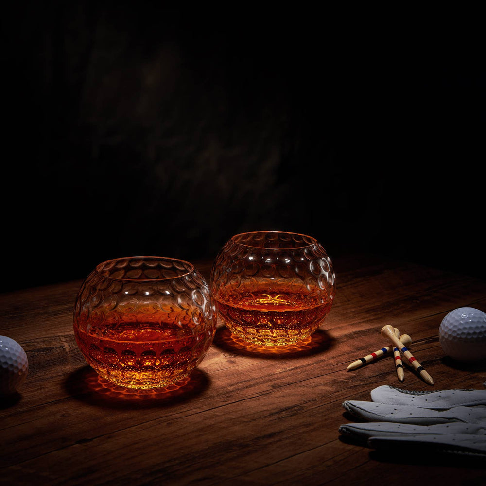 Golf Ball Whiskey Glass | Set of 2 | 450 mL - Something Splendid Co.