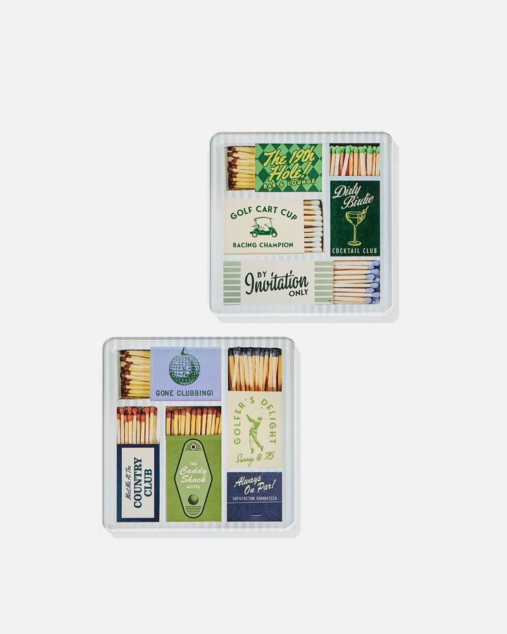 Golf Matchbook Coasters - Something Splendid Co.