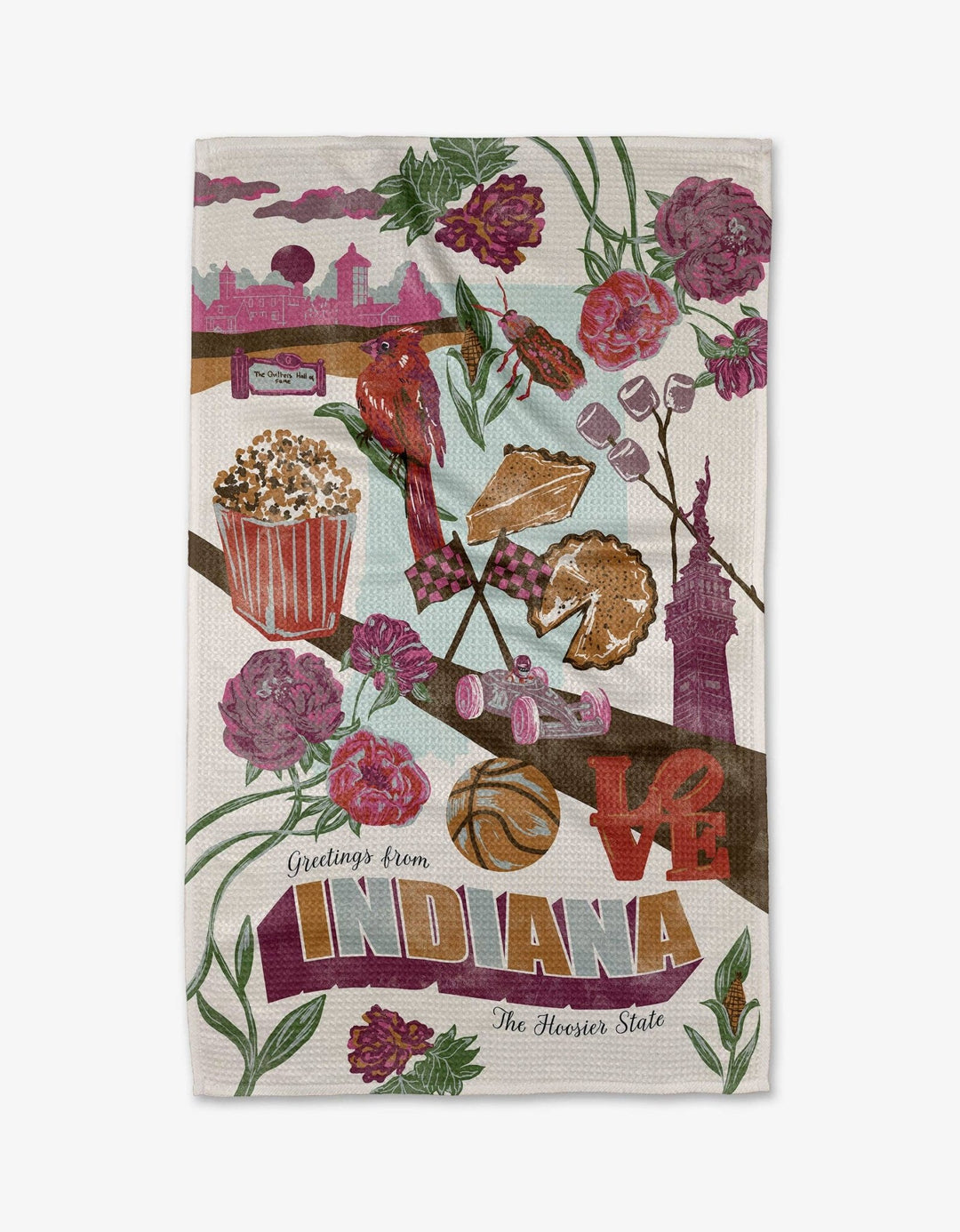 Greetings From Indiana Tea Towel - Something Splendid Co.