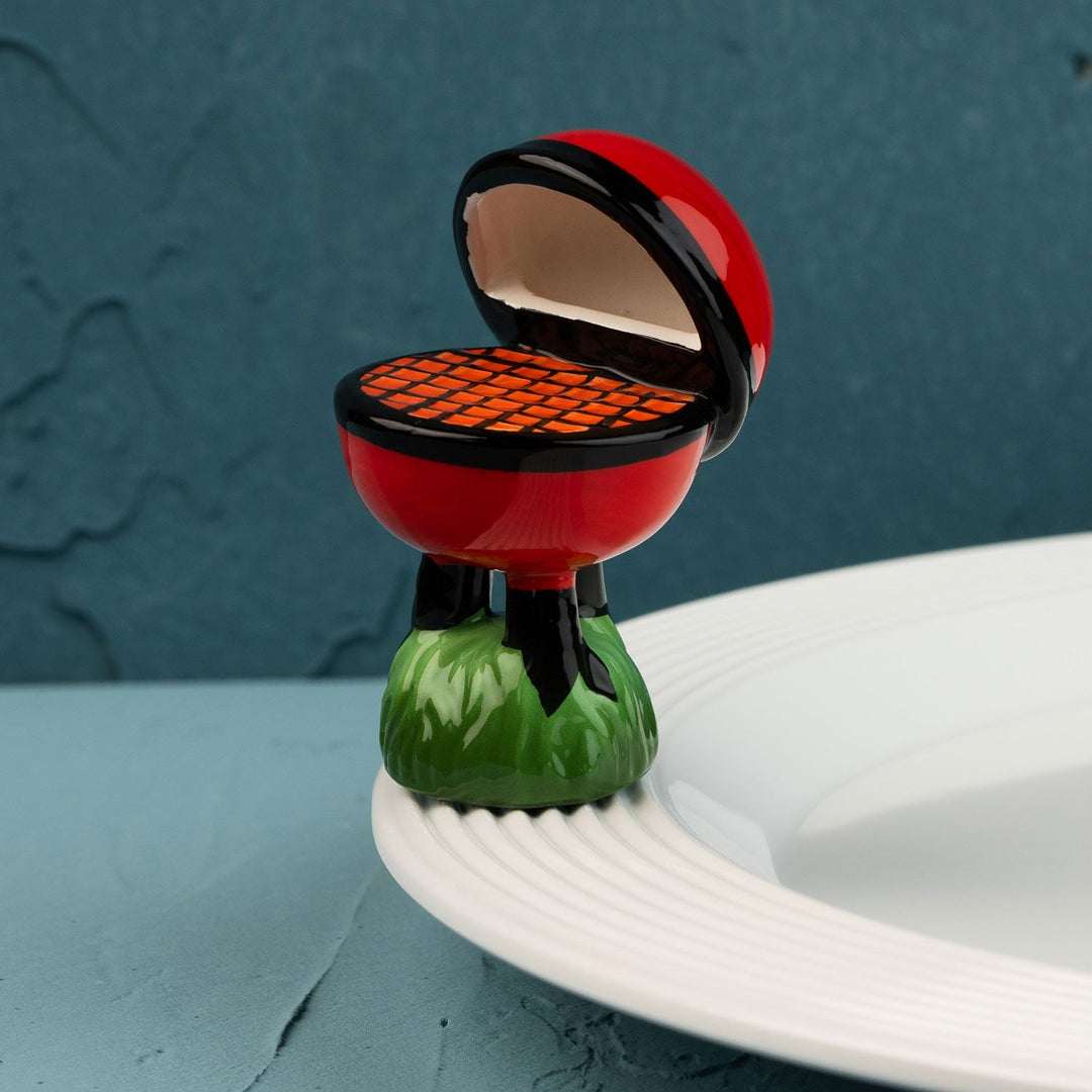 Grill Mini by Nora Fleming — hand-painted ceramic little red barbecue grill