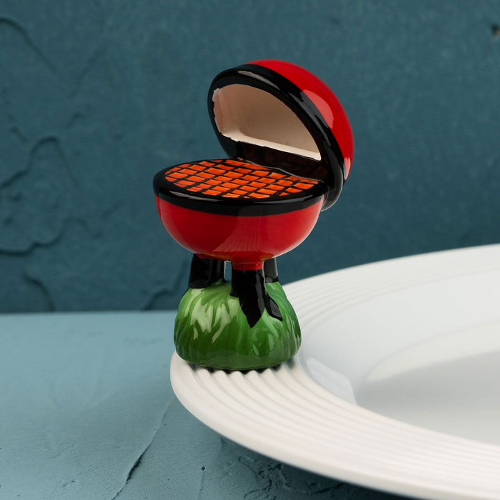 Grill Mini by Nora Fleming — hand-painted ceramic little red barbecue grill