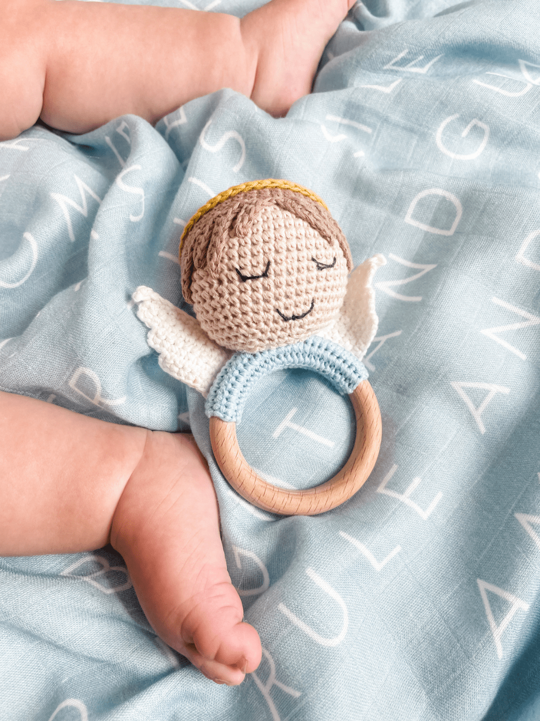 Guardian Angel Rattle (Boy) - Something Splendid Co.