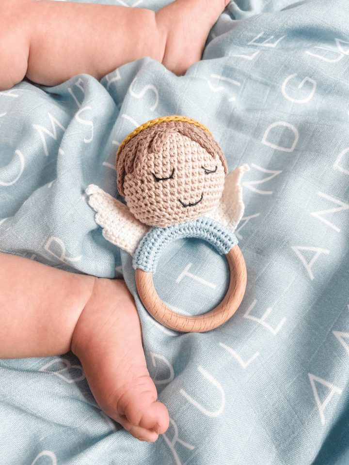 Guardian Angel Rattle (Boy) - Something Splendid Co.