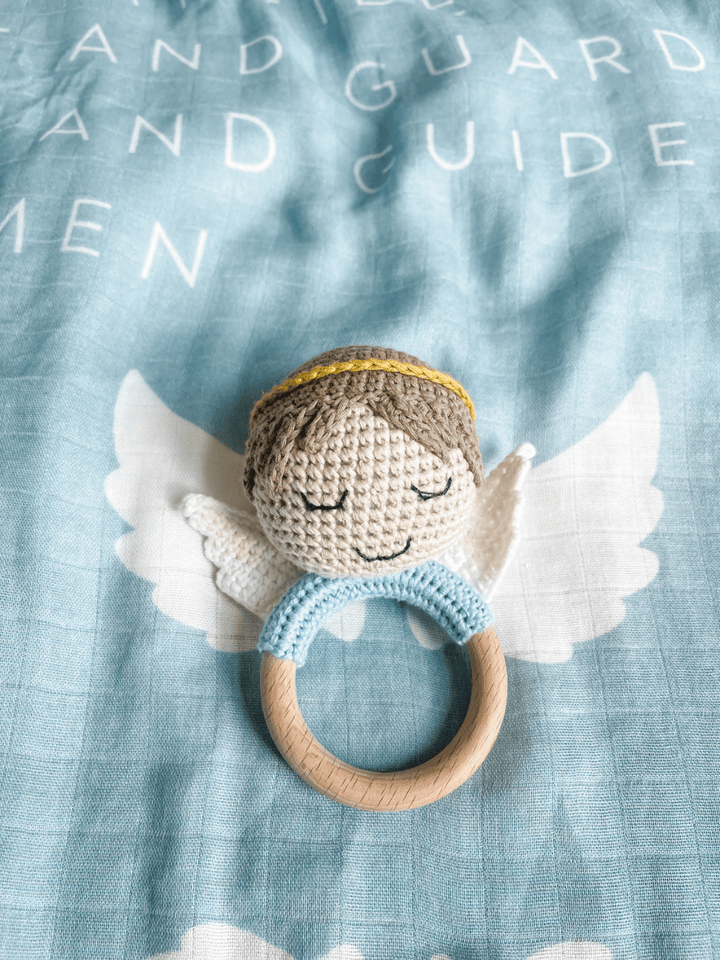 Guardian Angel Rattle (Boy) - Something Splendid Co.