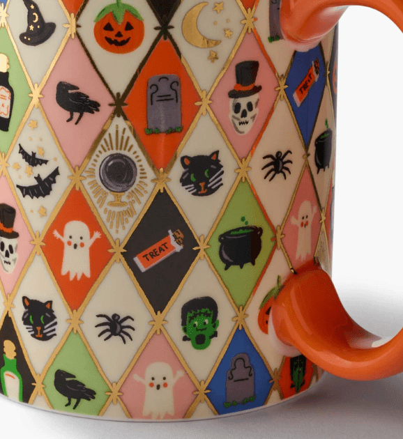 Halloween Argyle Porcelain Mug - Something Splendid Co.