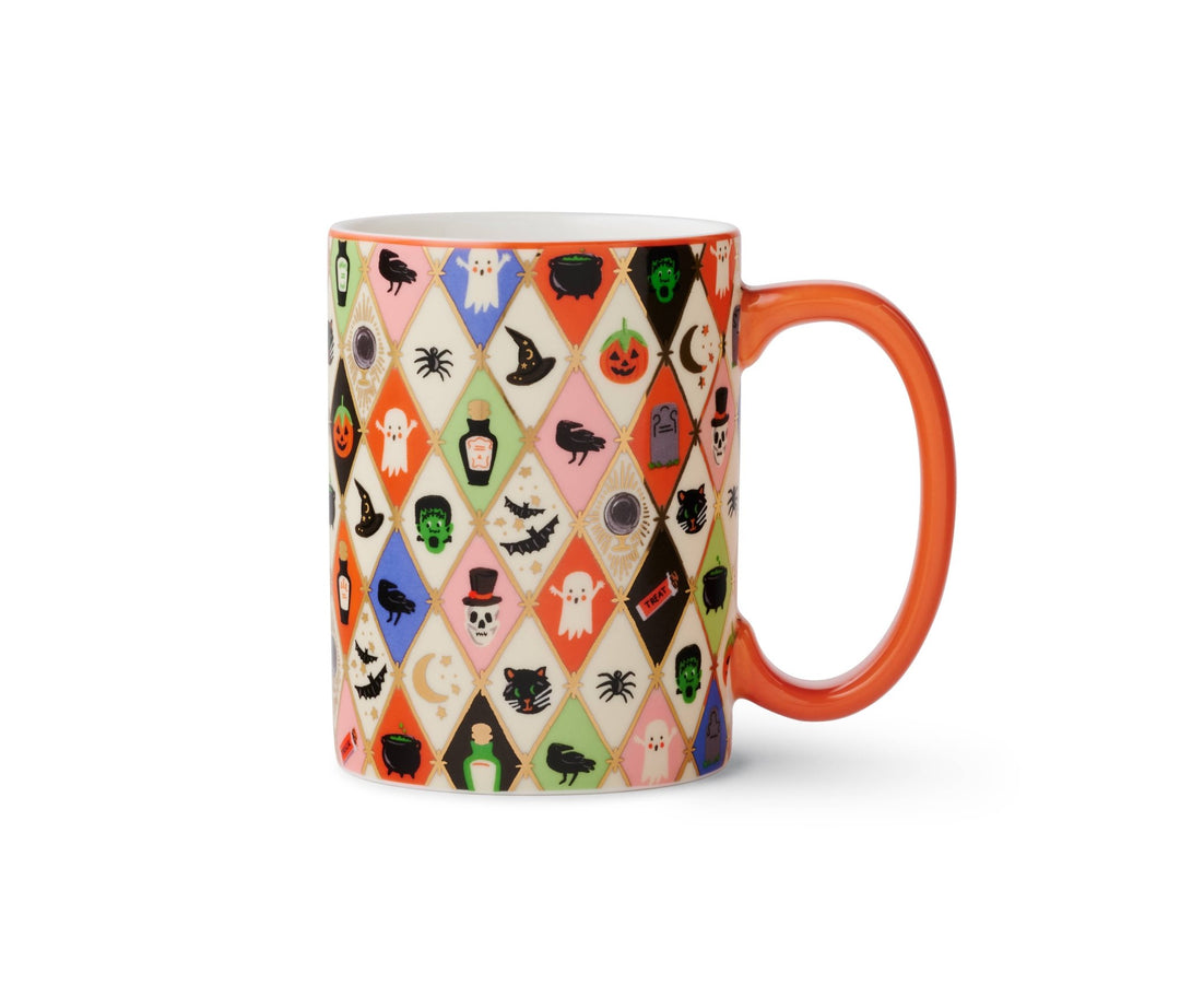 Halloween Argyle Porcelain Mug - Something Splendid Co.