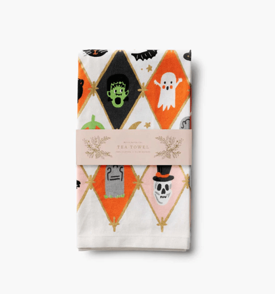 Halloween Argyle Tea Towel - Something Splendid Co.