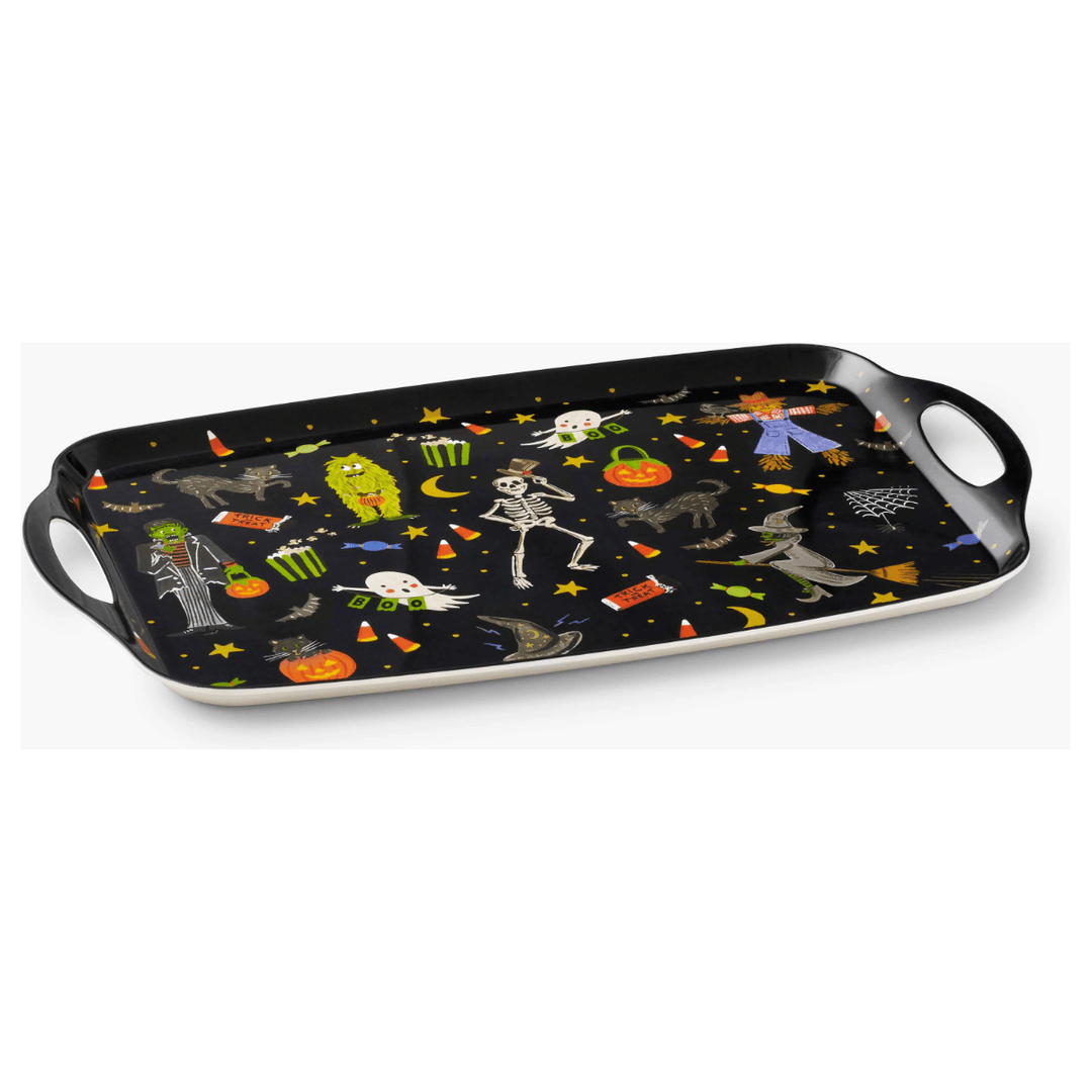 Halloween Parade Melamine Serving Platter with Handles - Something Splendid Co.