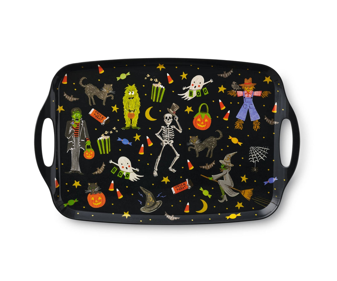 Halloween Parade Melamine Serving Platter with Handles - Something Splendid Co.