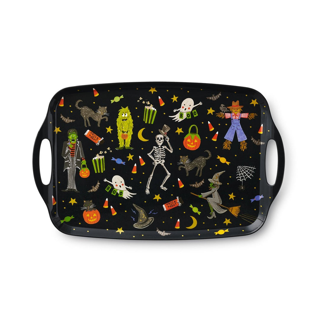 Halloween Parade Melamine Serving Platter with Handles - Something Splendid Co.