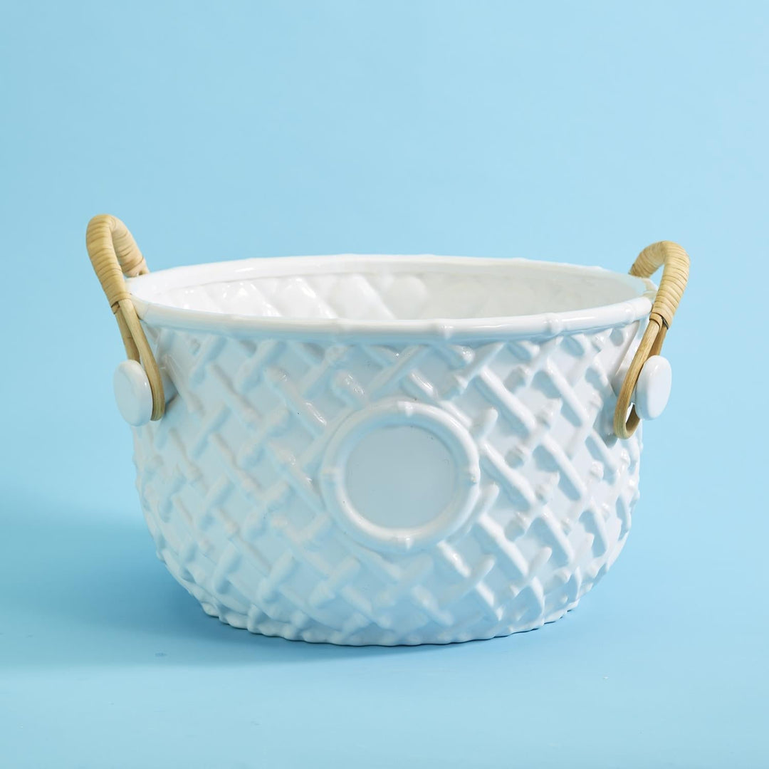 Hampton Faux Bamboo Fretwork Party Bucket - Something Splendid Co.