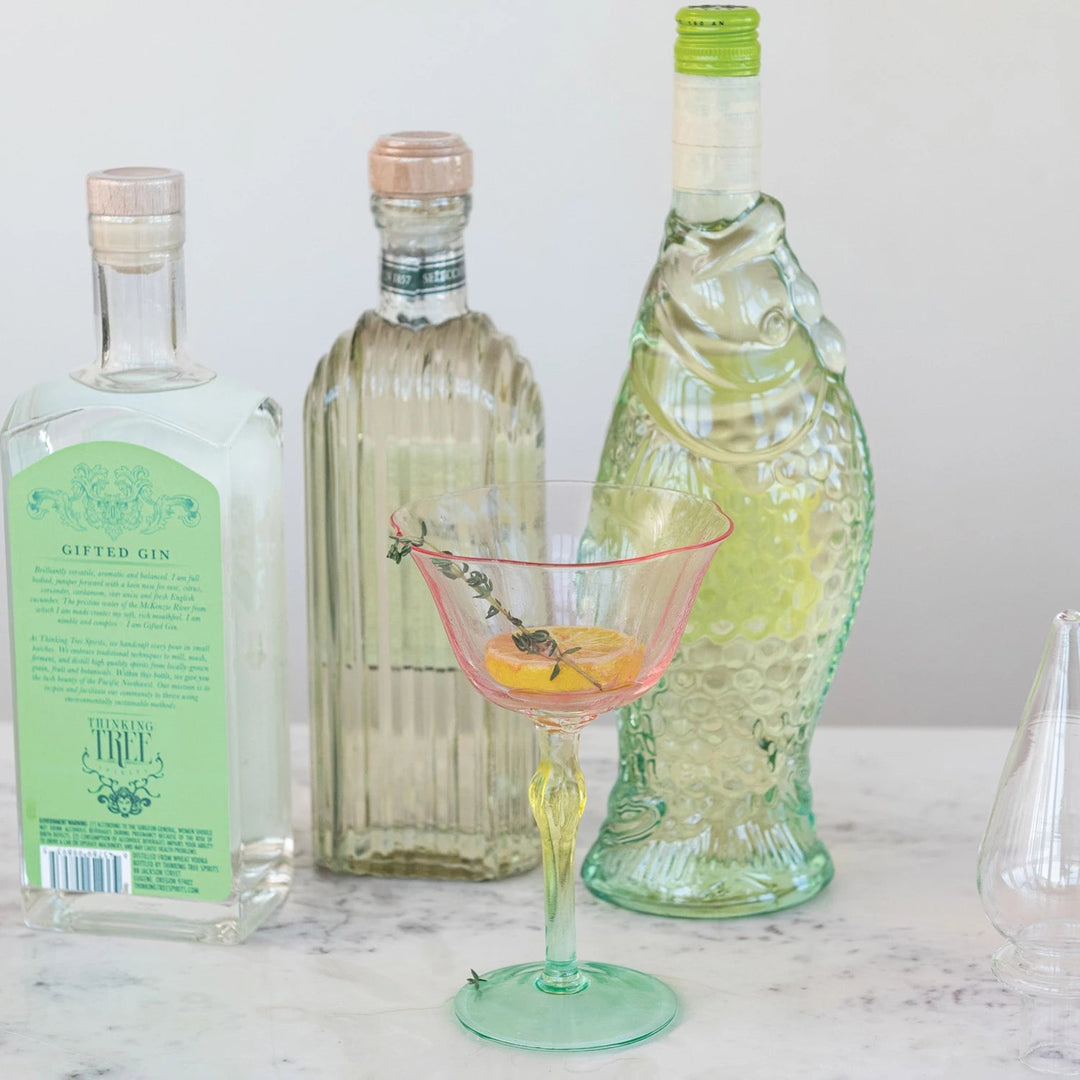 Hand - Blown Tulip Stemmed Wine Glass | Pair - Something Splendid Co.