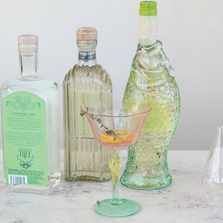 Hand - Blown Tulip Stemmed Wine Glass | Pair - Something Splendid Co.