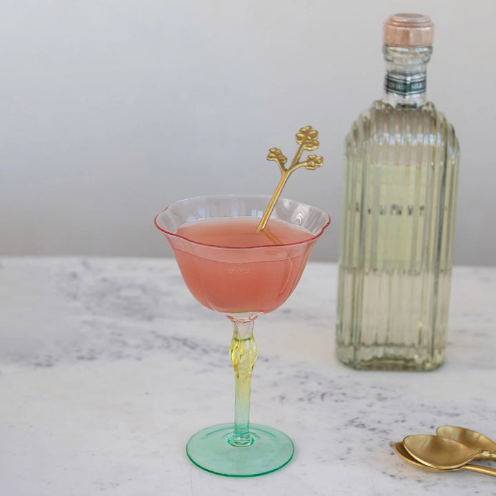 Hand - Blown Tulip Stemmed Wine Glass | Pair - Something Splendid Co.