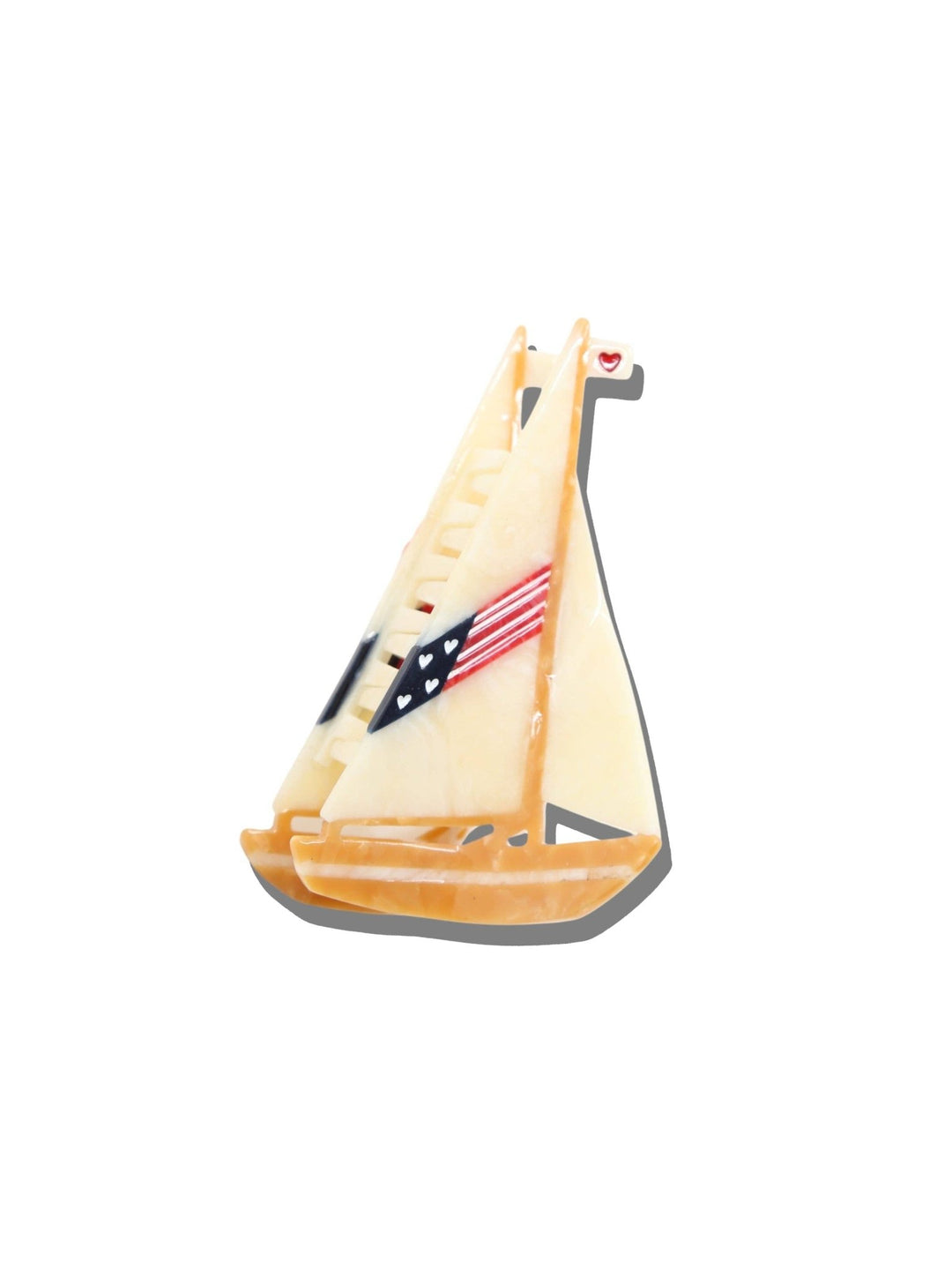 Hand-painted Americana Sailboat Claw Hair Clip | Eco-Friendly - Something Splendid Co.