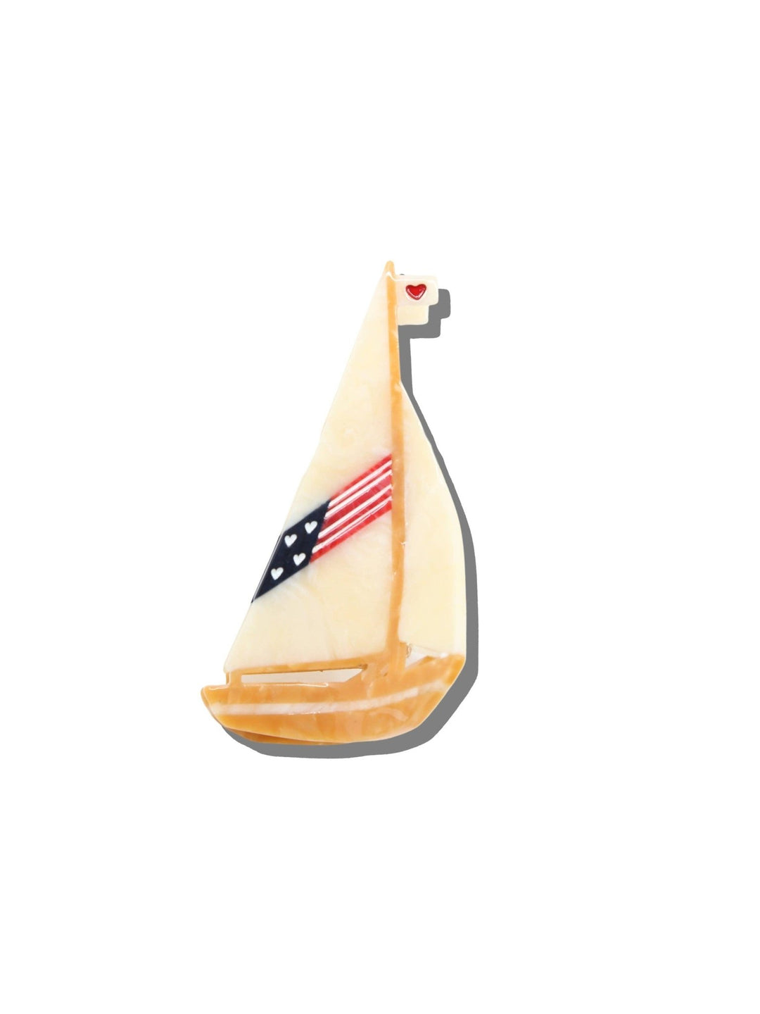 Hand-painted Americana Sailboat Claw Hair Clip | Eco-Friendly - Something Splendid Co.