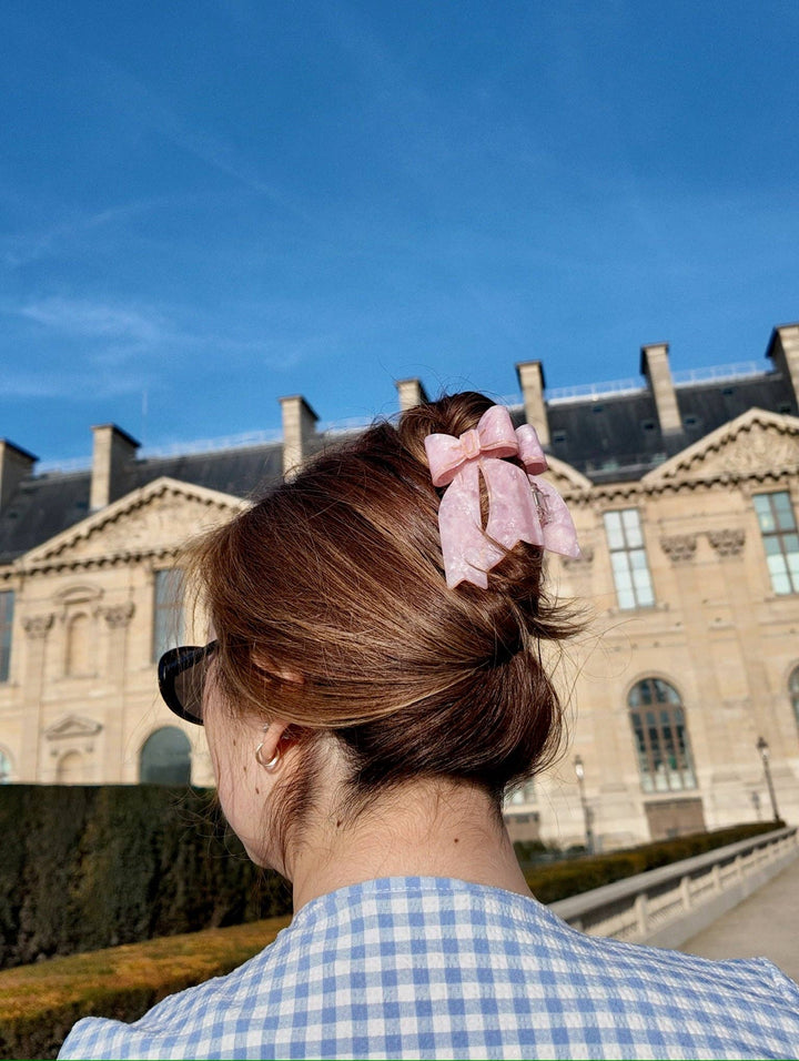 Hand - painted Bow Claw Hair Clip | Eco - Friendly - Something Splendid Co.