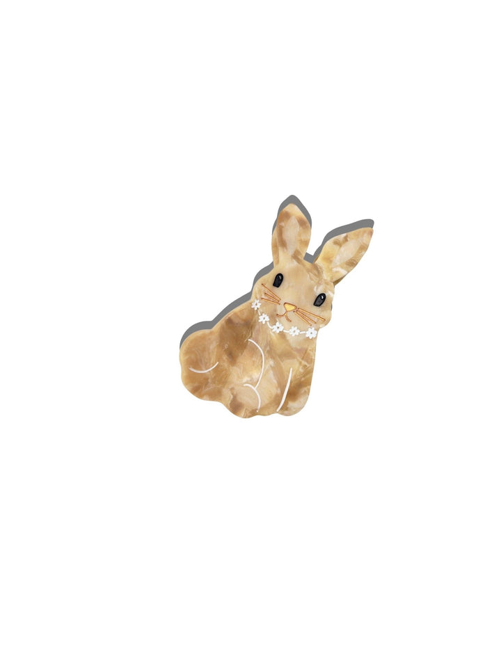 Hand - painted Bunny Claw Hair Clip | Eco - Friendly - Something Splendid Co.