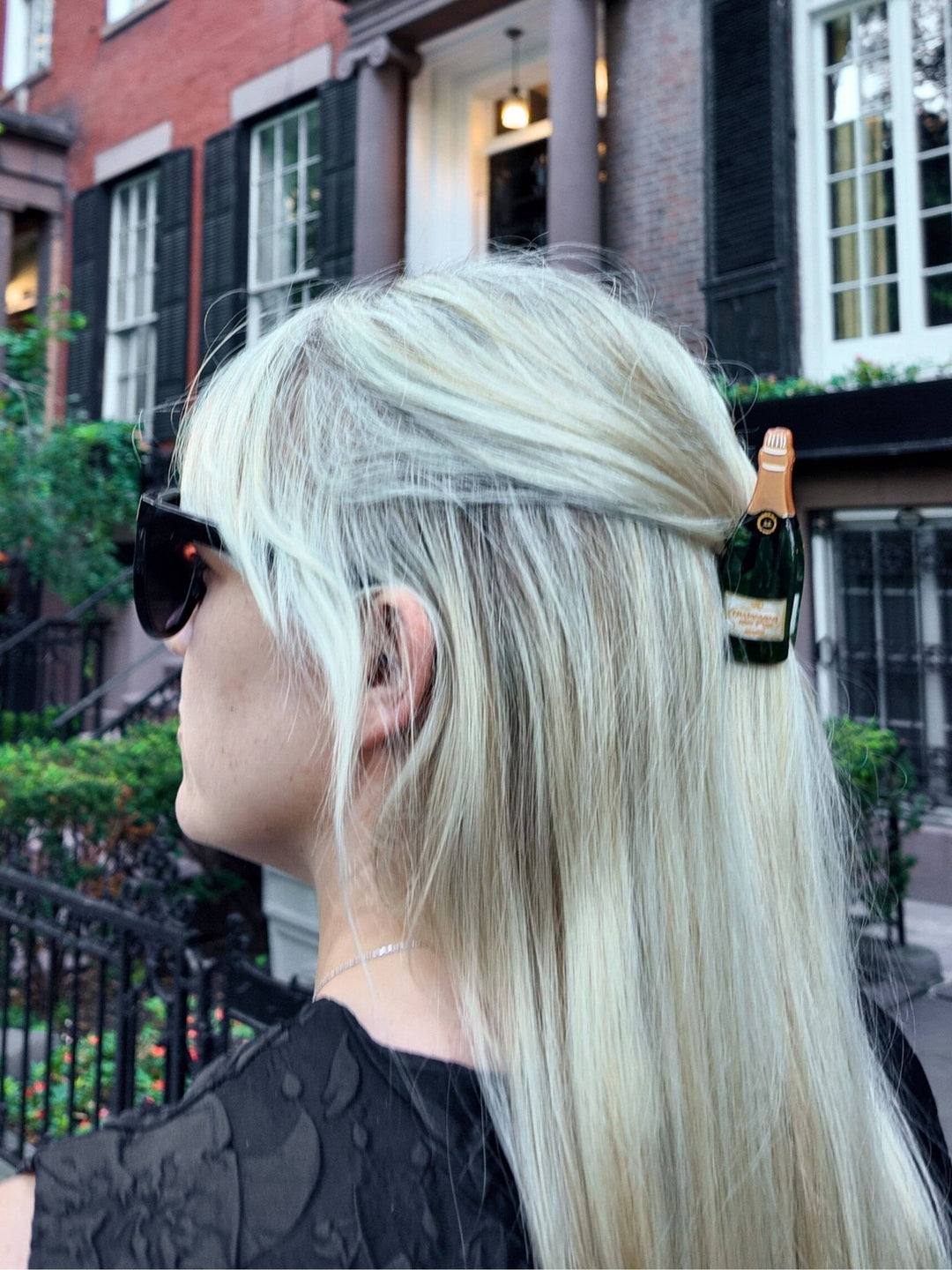 Hand - Painted Champagne Claw Hair Clip - Something Splendid Co.