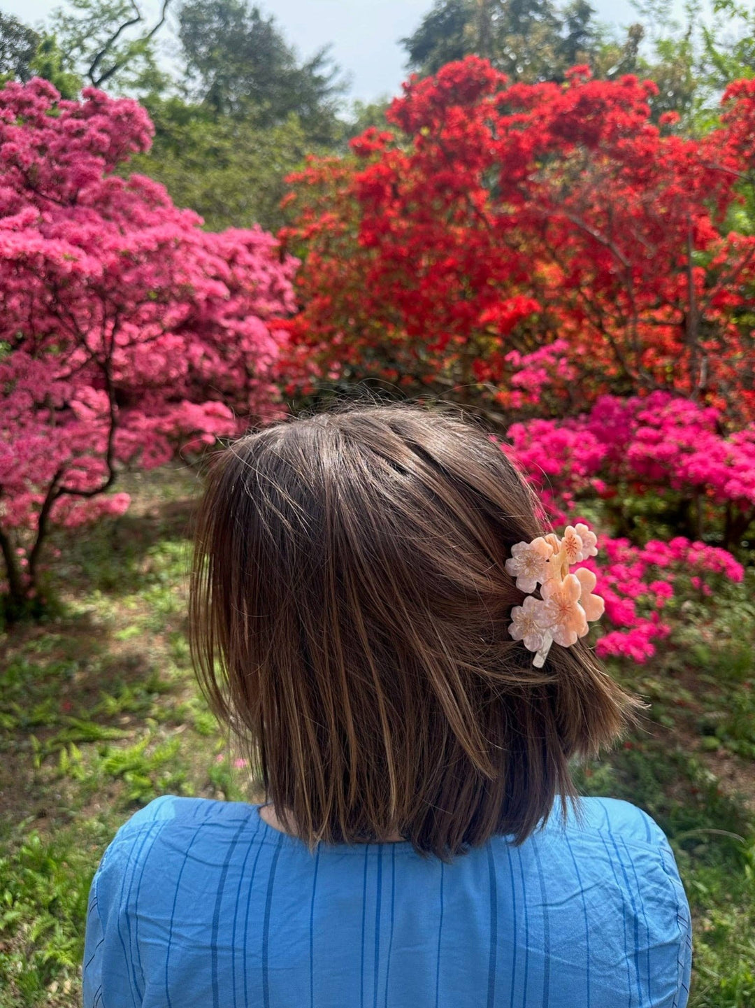 Hand - painted Cherry Blossom Flower Claw Hair Clip | Eco - Friendly - Something Splendid Co.