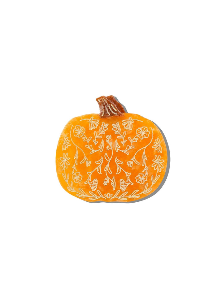 Hand-painted Folklore Pumpkin Claw Hair Clip | Eco-Friendly - Something Splendid Co.