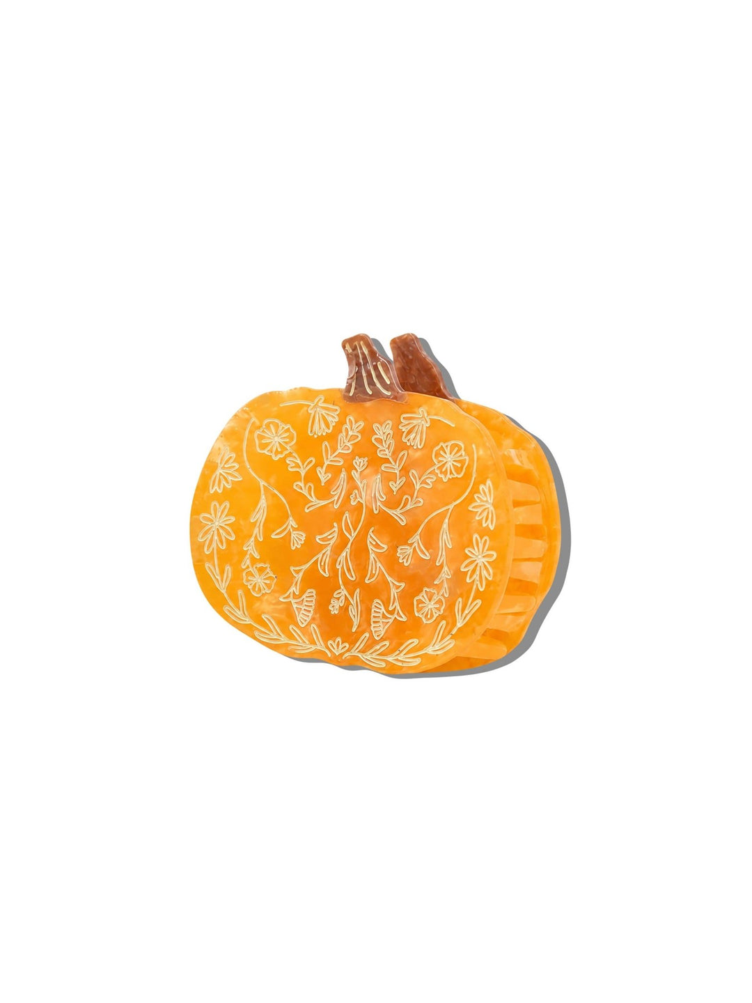 Hand-painted Folklore Pumpkin Claw Hair Clip | Eco-Friendly - Something Splendid Co.