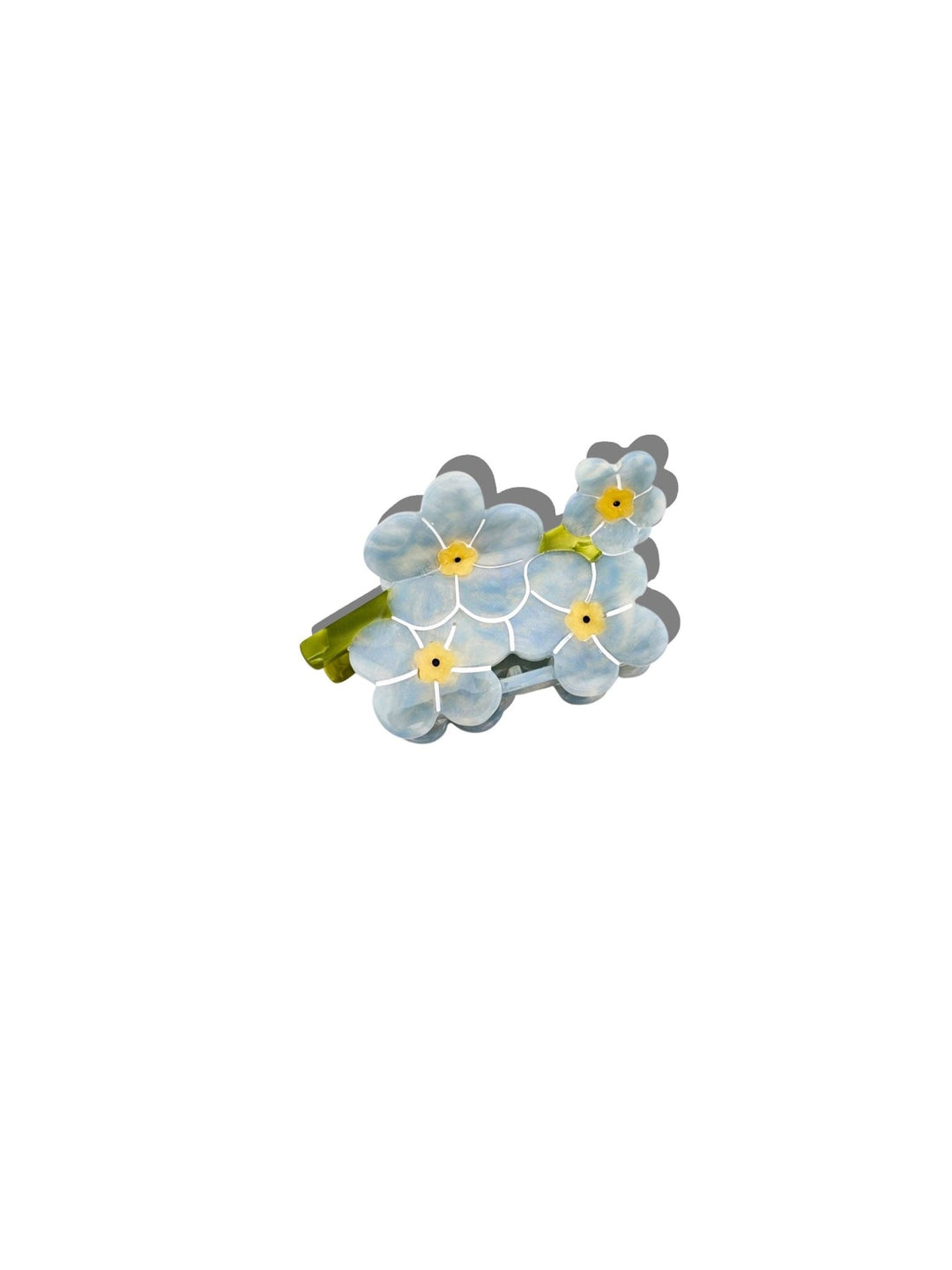 Hand - painted Forget - Me - Not Claw Hair Clip | Eco - Friendly - Something Splendid Co.