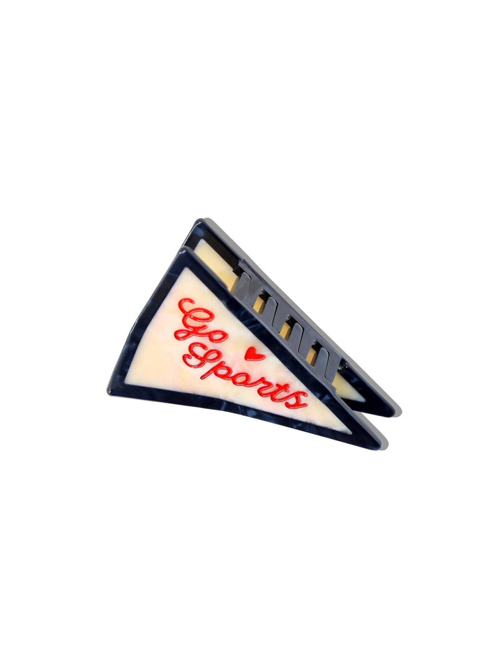 Hand-painted Go Sports Pendant Flag Claw Hair Clip | Eco-Friendly - Something Splendid Co.