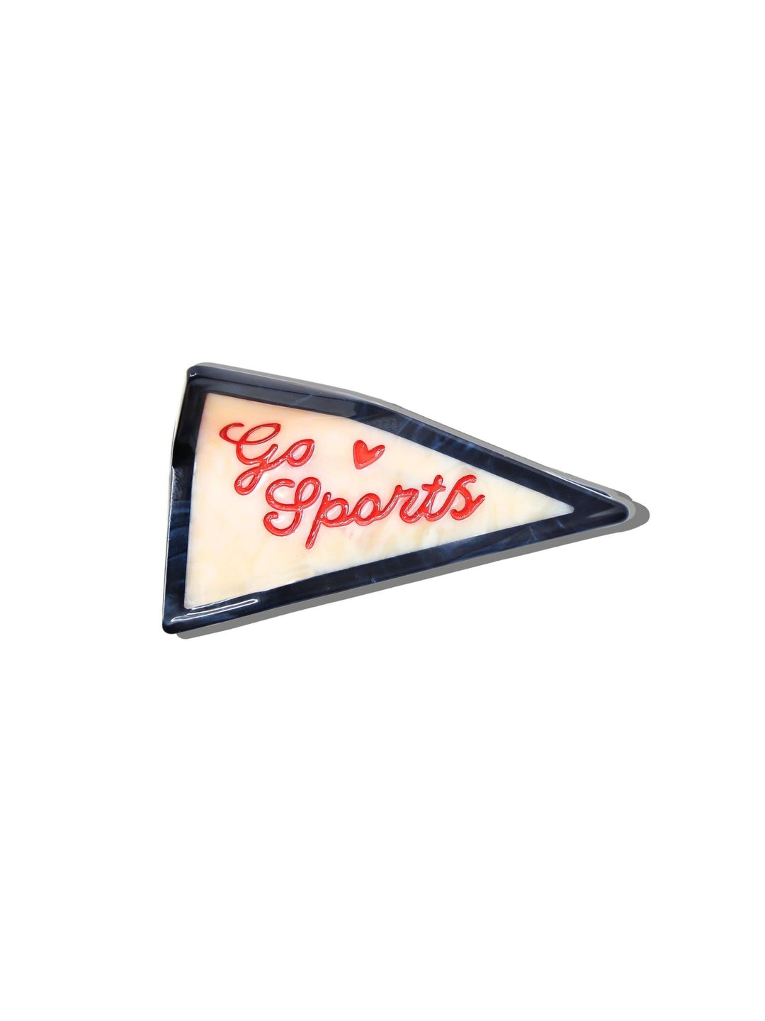 Hand-painted Go Sports Pendant Flag Claw Hair Clip | Eco-Friendly - Something Splendid Co.