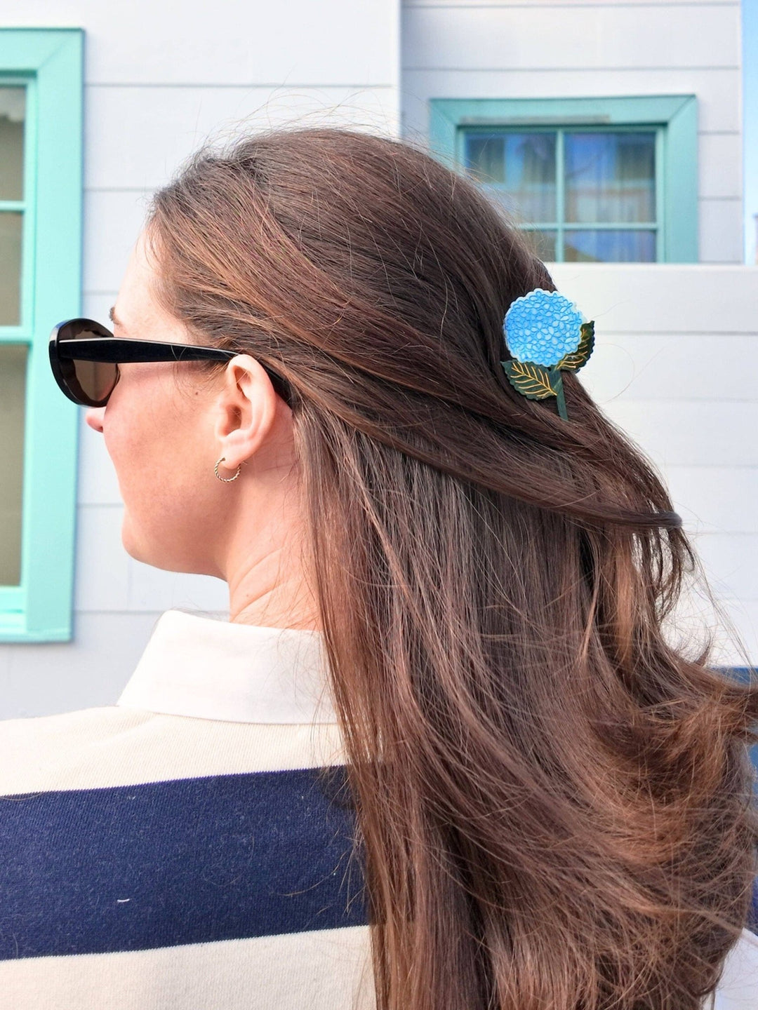Hand - painted Hydrangea Claw Hair Clip | Eco - Friendly - Something Splendid Co.